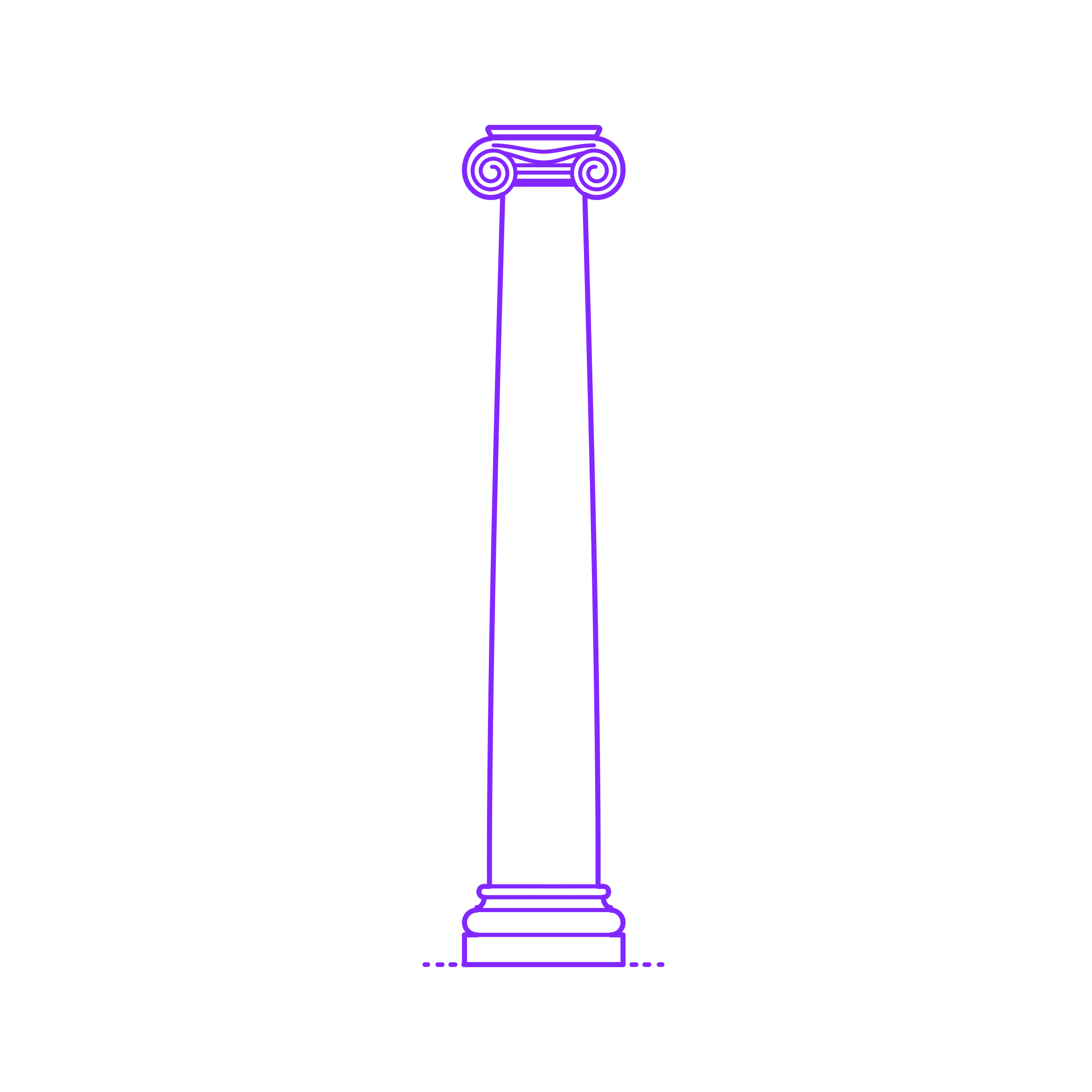 Buildings Stone Columns Greek Ionic Smooth Large Sticker Outline Svg File Free Vectors